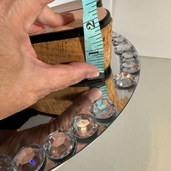 TARYN ROSE, 🌹 Elegant Black and Tan Wedge Shoes with Ornate Metal Buckle EUC - Picture 11 of 13